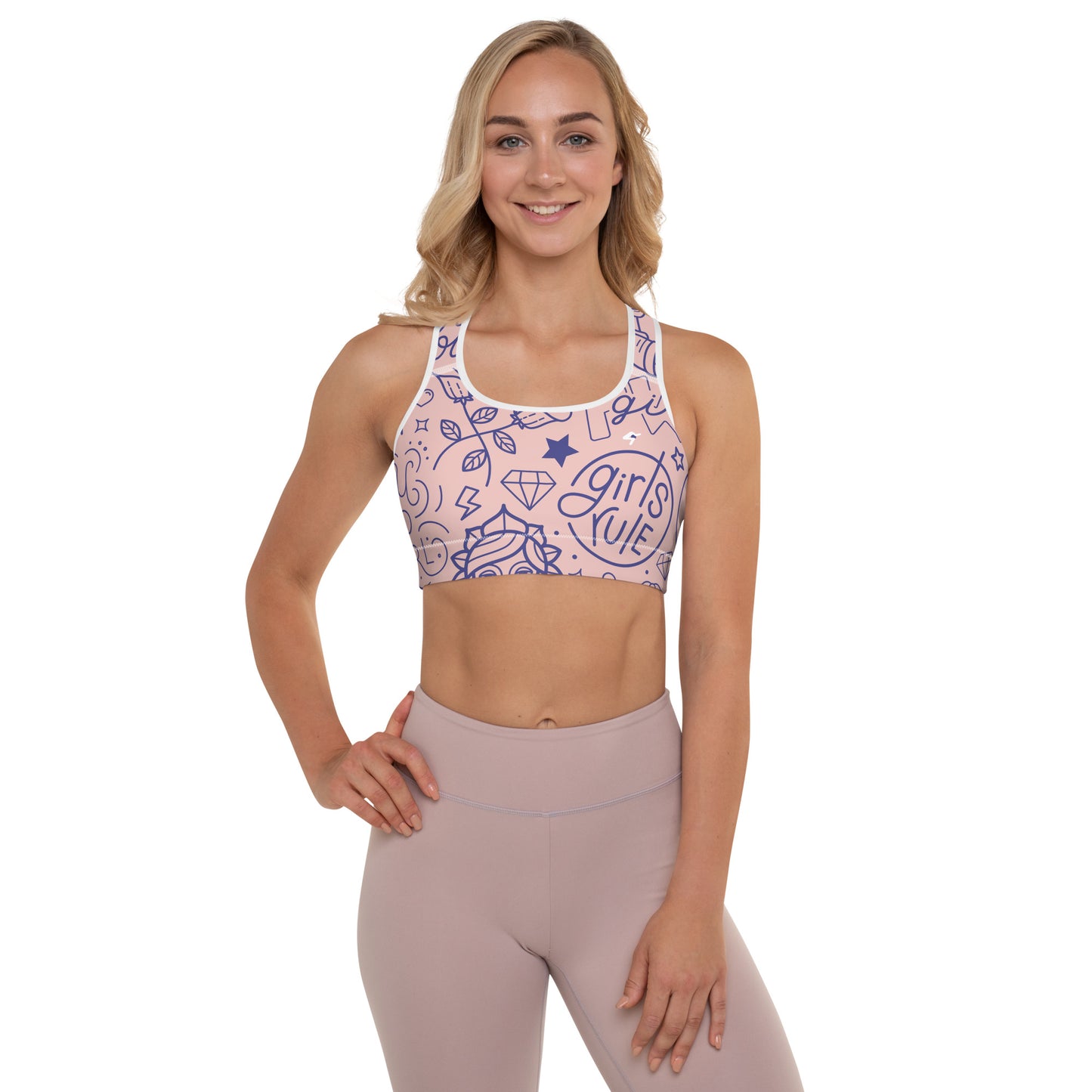 The Gymbum UK Girl Power QuickDry Padded Sports Bra