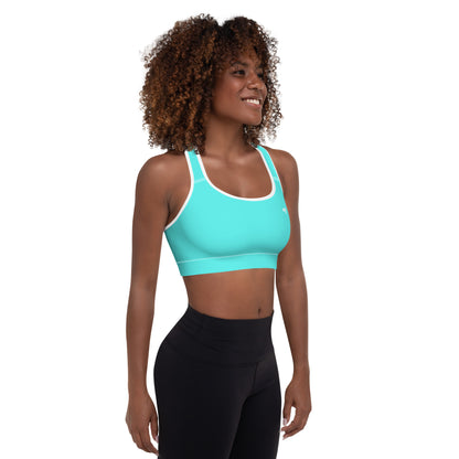 The GymBumUK QuickDry Aqua Padded Sports Bra