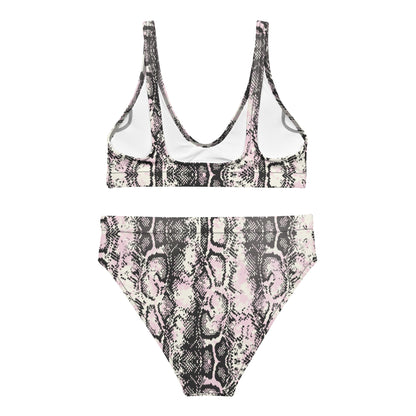 The Gymbum UK QuickDry Faded Snake Print High-Waisted Bikini