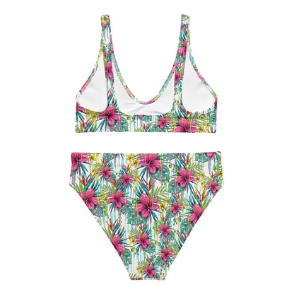 The Gymbum UK Bright Running Flowers high-waisted bikini