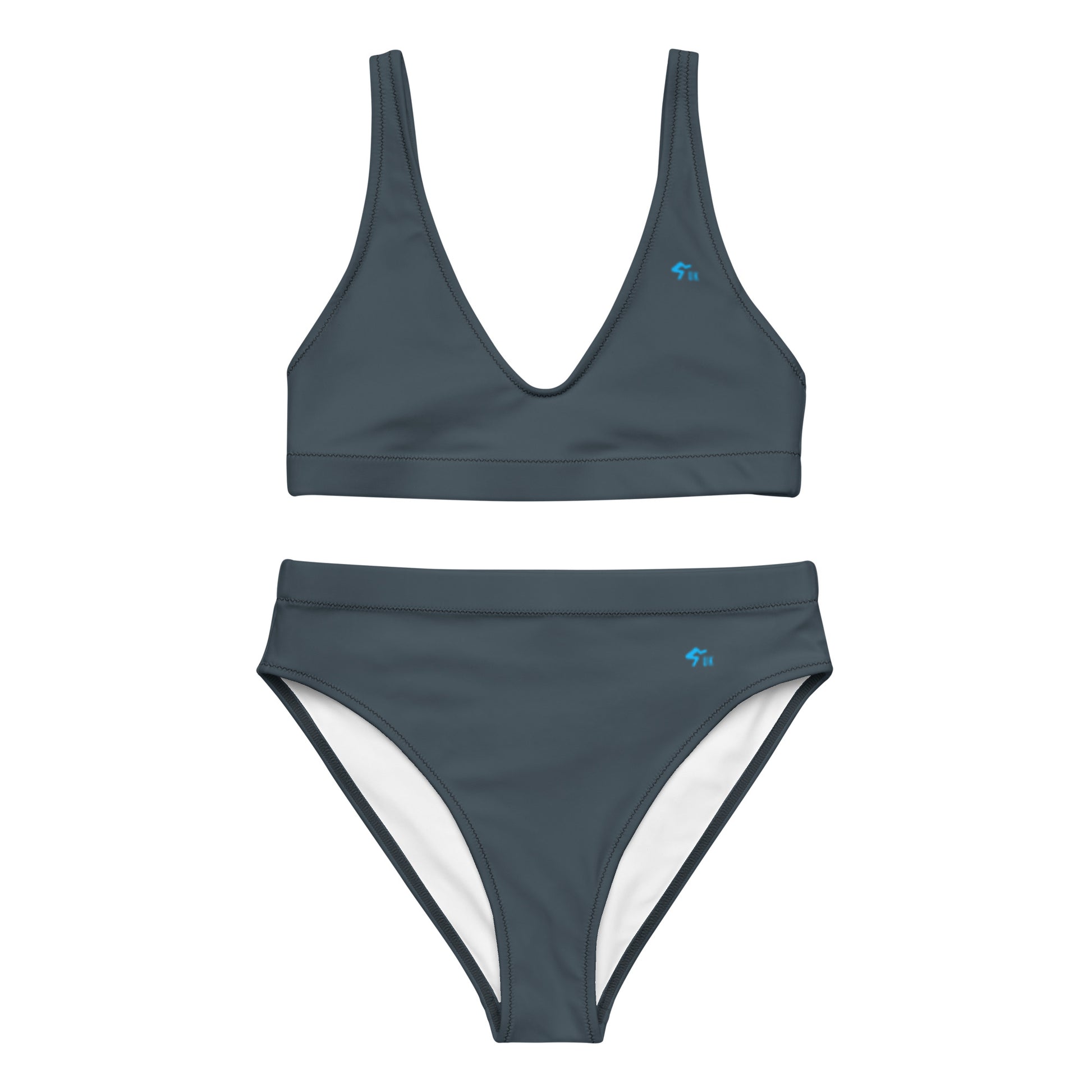 The Gymbum UK Charcoal EcoChic High-Waisted Bikini Set