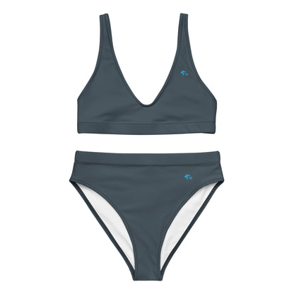 The Gymbum UK Charcoal EcoChic High-Waisted Bikini Set