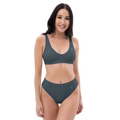 The Gymbum UK Charcoal EcoChic High-Waisted Bikini Set