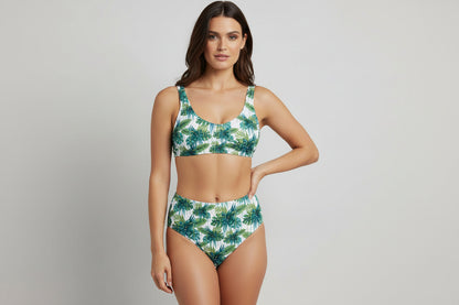 The Gymbum UK Running Flowers high-waisted bikini