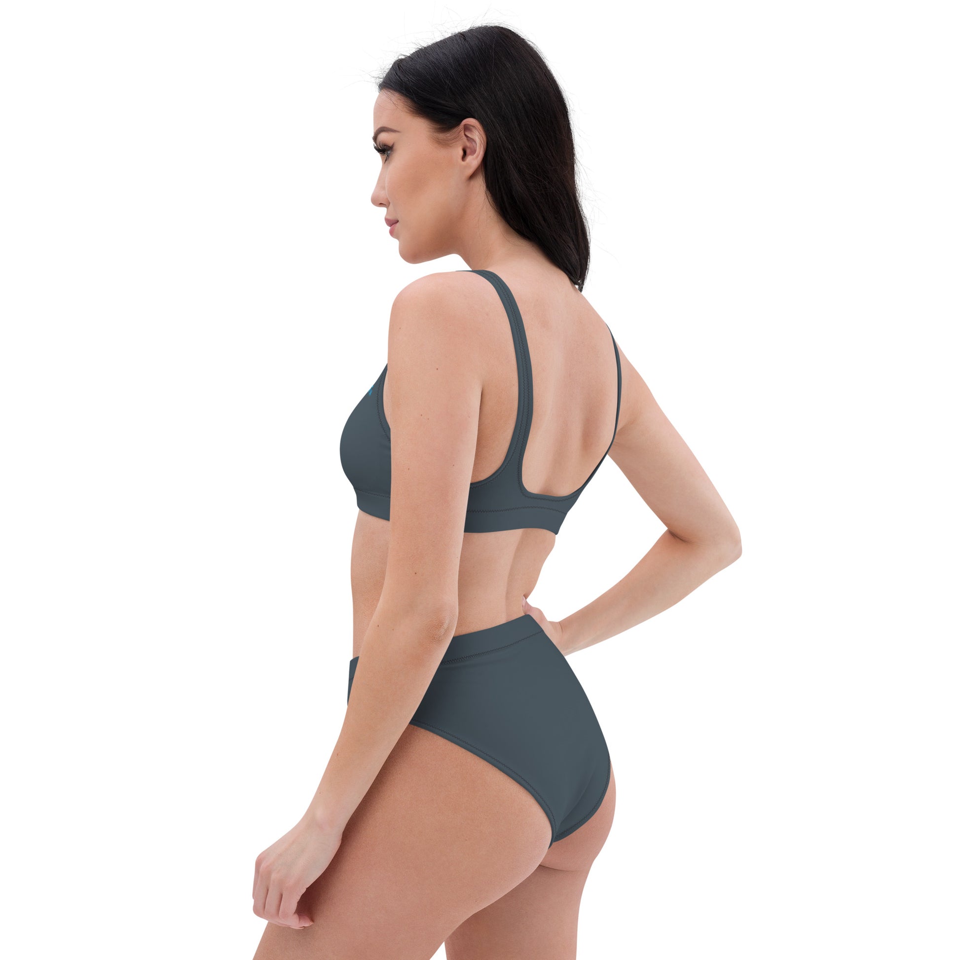 The Gymbum UK Charcoal EcoChic High-Waisted Bikini Set