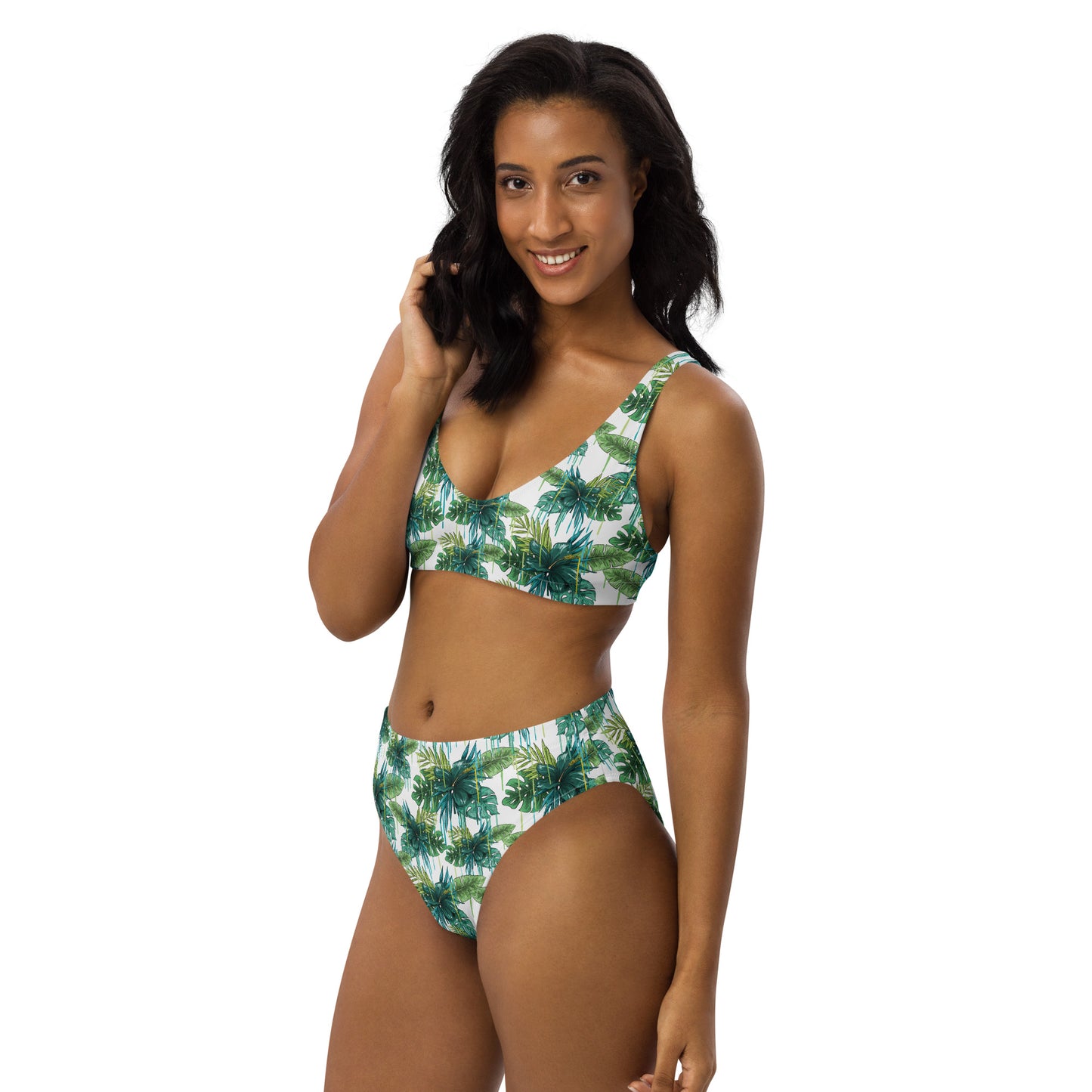 The Gymbum UK Running Flowers high-waisted bikini