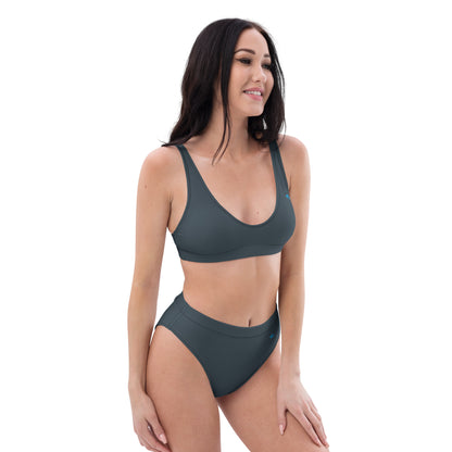 The Gymbum UK Charcoal EcoChic High-Waisted Bikini Set