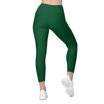 GymBumUK Forest Green Leggings with Pockets