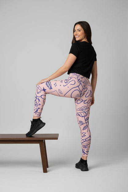 GymBumUK Girl Power Pocket Leggings