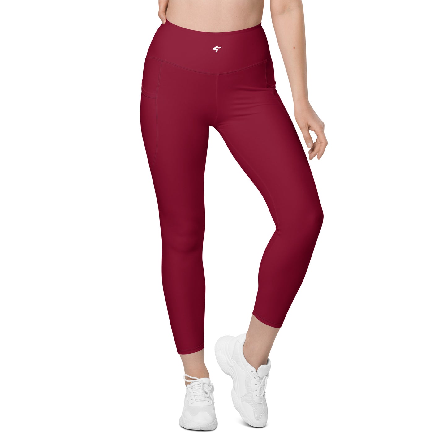 GymBumUK Burgundy Leggings with pockets