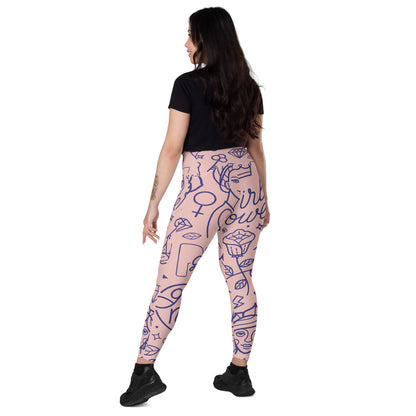 The GymBum UK QuickDry Girl Power Leggings with Pockets