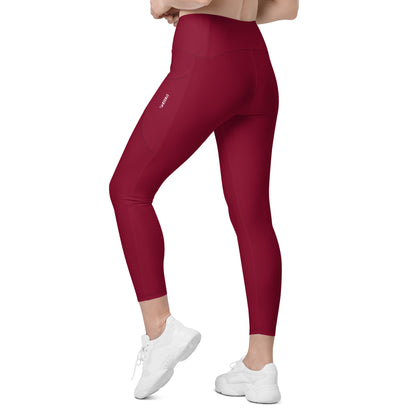 GymBumUK Burgundy Leggings with pockets