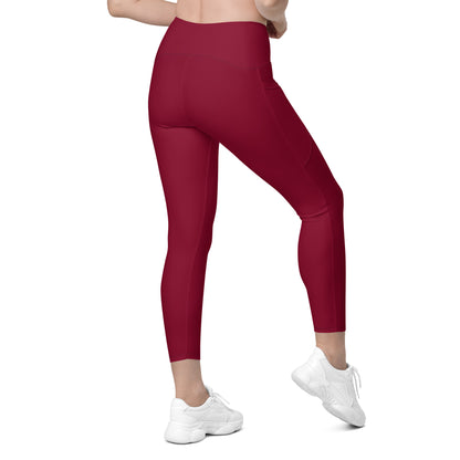 GymBumUK Burgundy Leggings with pockets