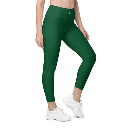 GymBumUK Forest Green Leggings with Pockets