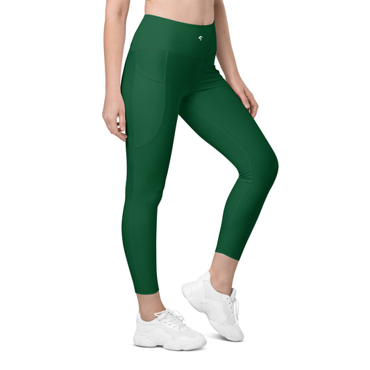 GymBumUK Forest Green Leggings with Pockets