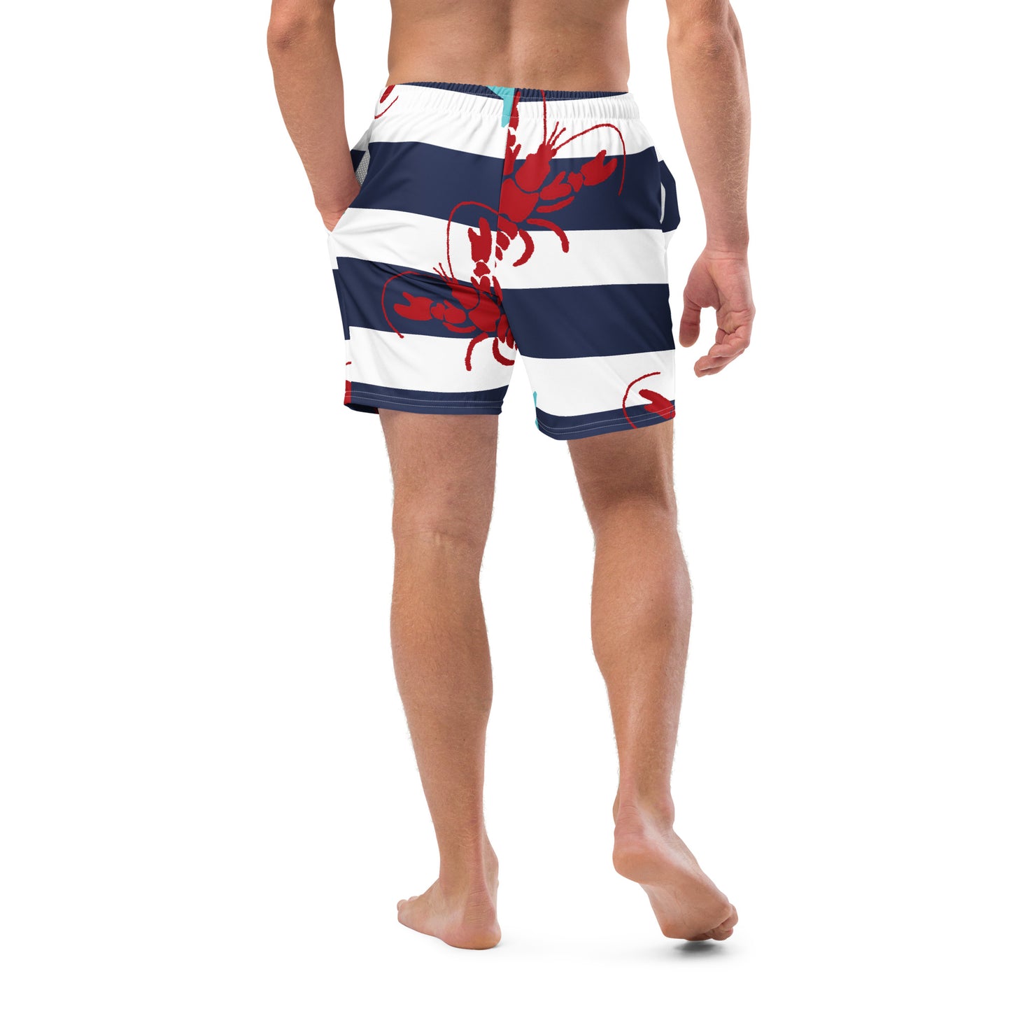 The Gymbum UK Navy Stripe Men's Swim Shorts