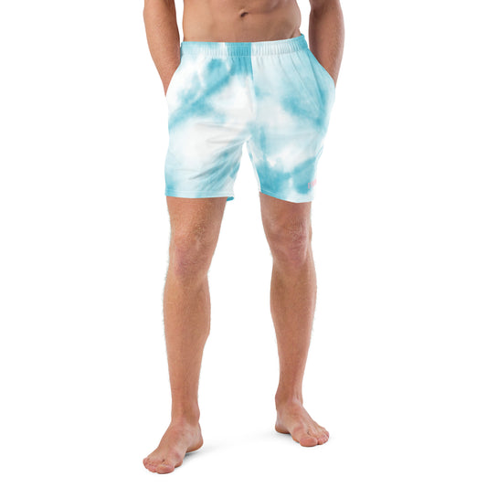 The Gymbum UK Light Blue Tie Dye Men's Swim Shorts