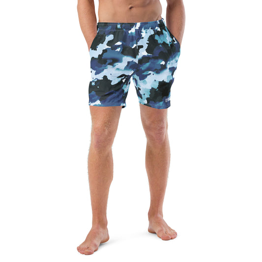 The Gymbum UK Blue Splash Camo Men's Swim Shorts