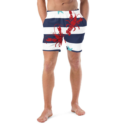 The Gymbum UK Navy Stripe Men's Swim Shorts