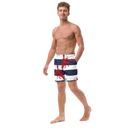 The Gymbum UK Navy Stripe Men's Swim Shorts