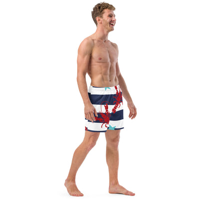 The Gymbum UK Navy Stripe Men's Swim Shorts