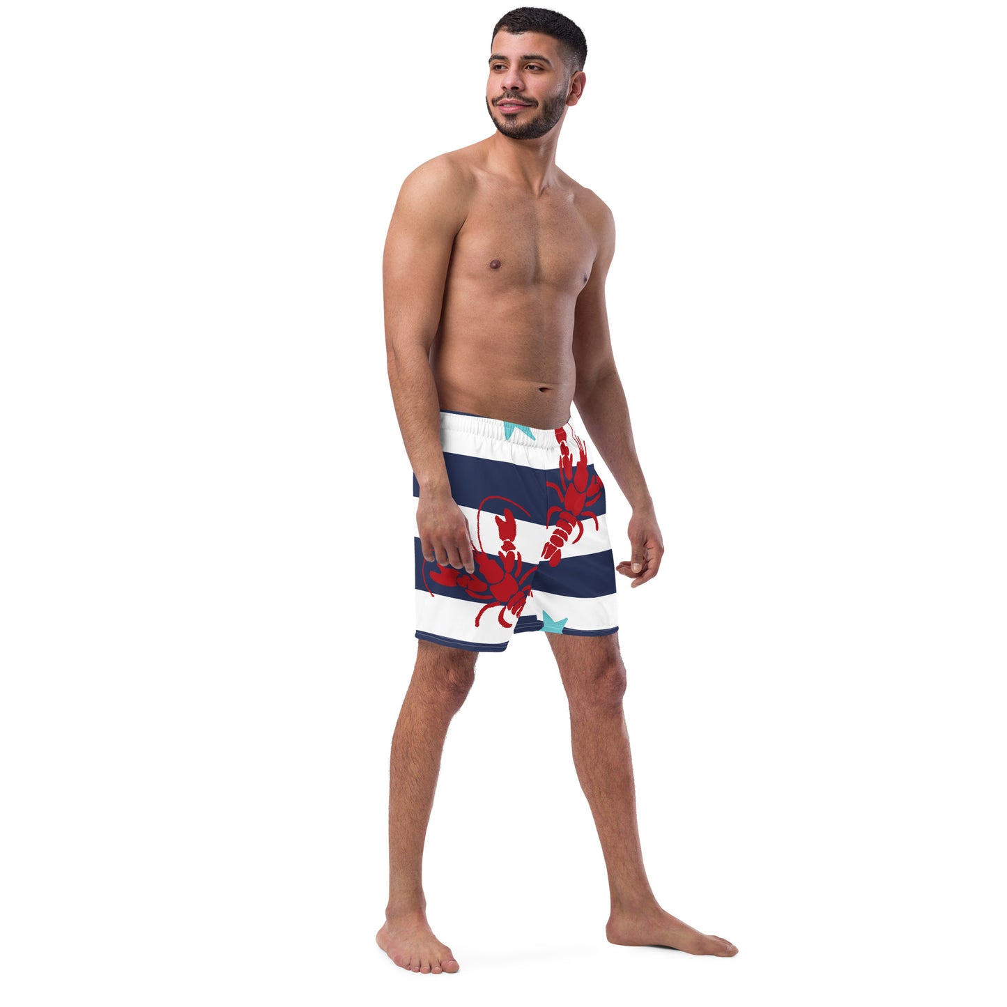 The Gymbum UK Navy Stripe Men's Swim Shorts