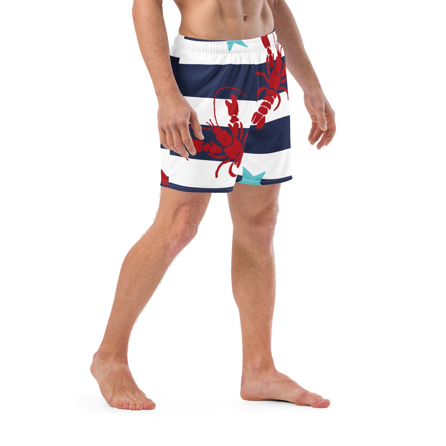 The Gymbum UK Navy Stripe Men's Swim Shorts