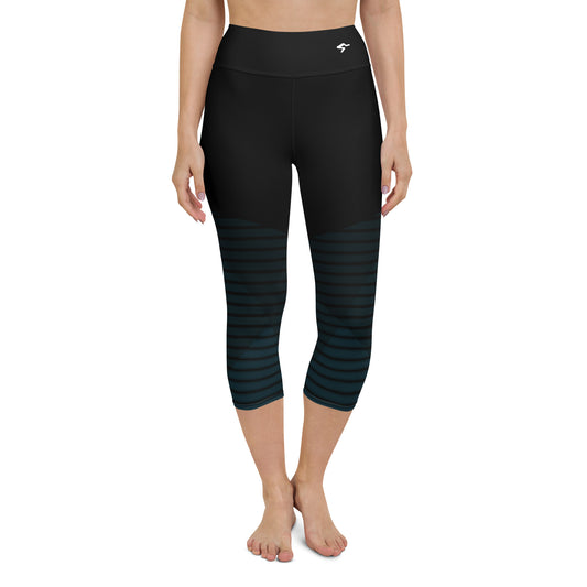 The Gymbum UK Blue Horizon QuickDry Yoga Capri Leggings