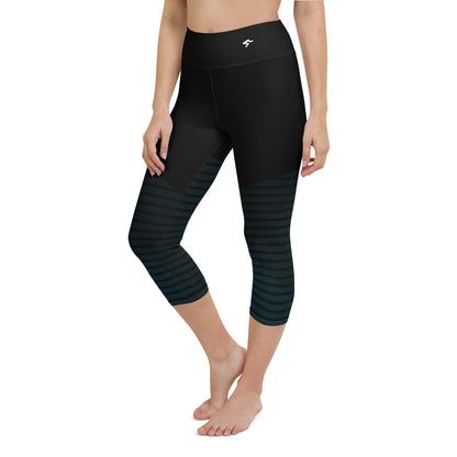 The Gymbum UK Blue Horizon QuickDry Yoga Capri Leggings