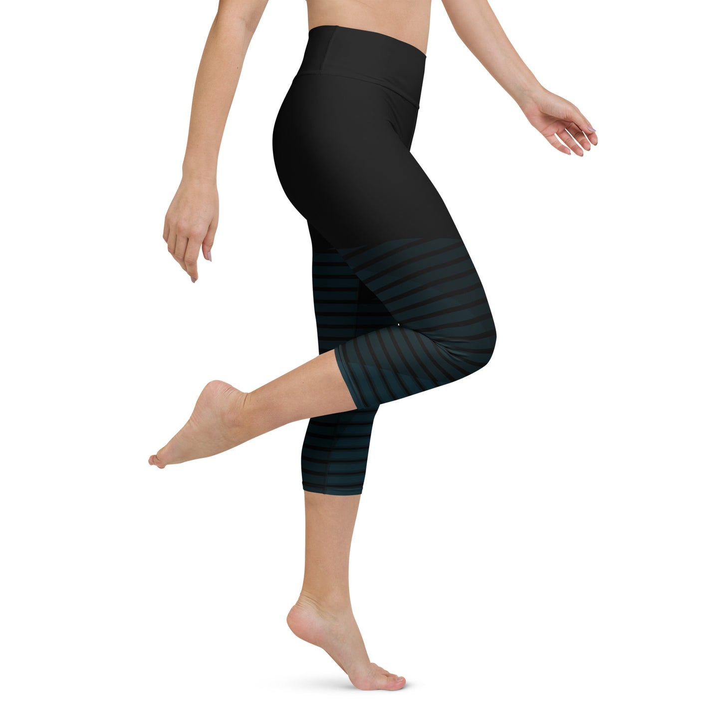 The Gymbum UK Blue Horizon QuickDry Yoga Capri Leggings