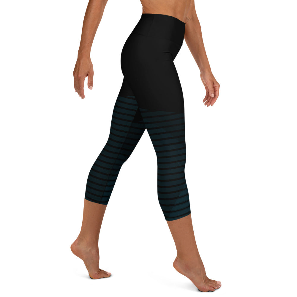 The Gymbum UK Blue Horizon QuickDry Yoga Capri Leggings