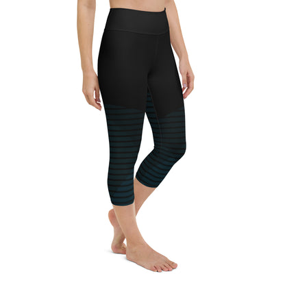 The Gymbum UK Blue Horizon QuickDry Yoga Capri Leggings