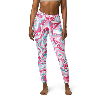 The GymbumUK Paint Spill Performance Yoga Leggings