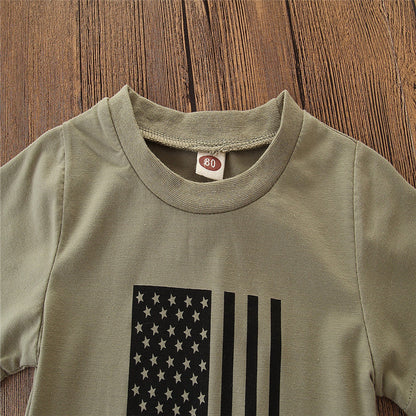 Little Kids’ Camouflage T-Shirt & Trousers Set