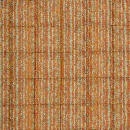 Biggie blanket close-up of orange melted stripe fabric texture and stitching lines