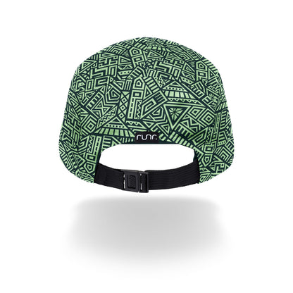 Runr Lima Technical Running Hat – Green Geometric