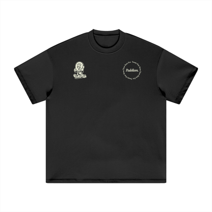 Heavyweight T-shirt, black, chest graphic Call Your Padel Coach and Padelism