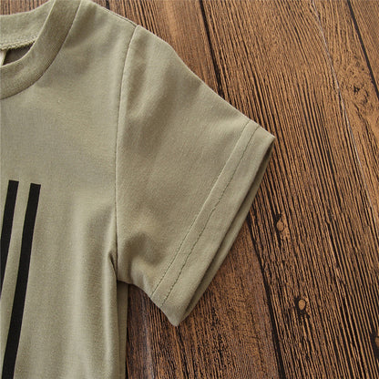 Little Kids’ Camouflage T-Shirt & Trousers Set