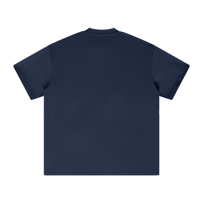Heavyweight T-shirt, royal blue, crew neck; plain back