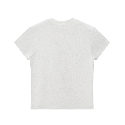 Heather gray Padelism Wellness Club logo-free T-shirt, short-sleeve