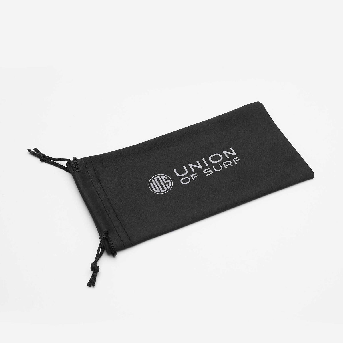 Black sunglasses pouch with Union of Surf logo