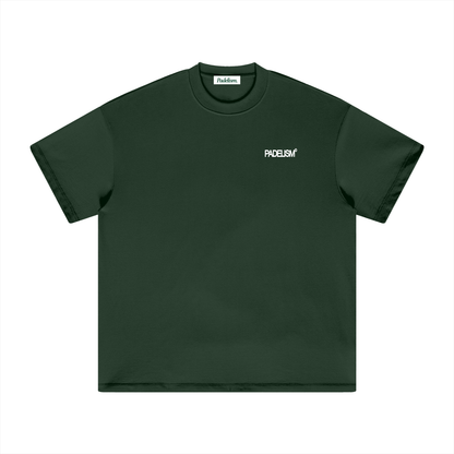 Heavyweight T-shirt in dark green with small Padelism chest logo
