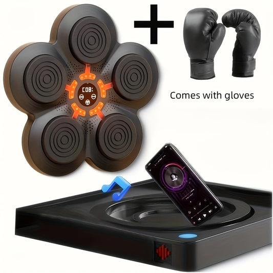 Smart Electronic Music Boxing Machine with Gloves - Wall-Mounted Training Equipment