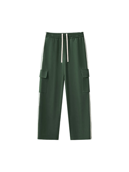 Side Stripe Straight-Leg Tracksuit Bottoms