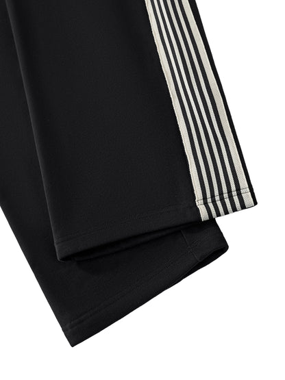 Side Stripe Straight-Leg Tracksuit Bottoms