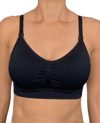 Everyday Seamfree Maternity and Nursing Bra | A to GG Cup | Black
