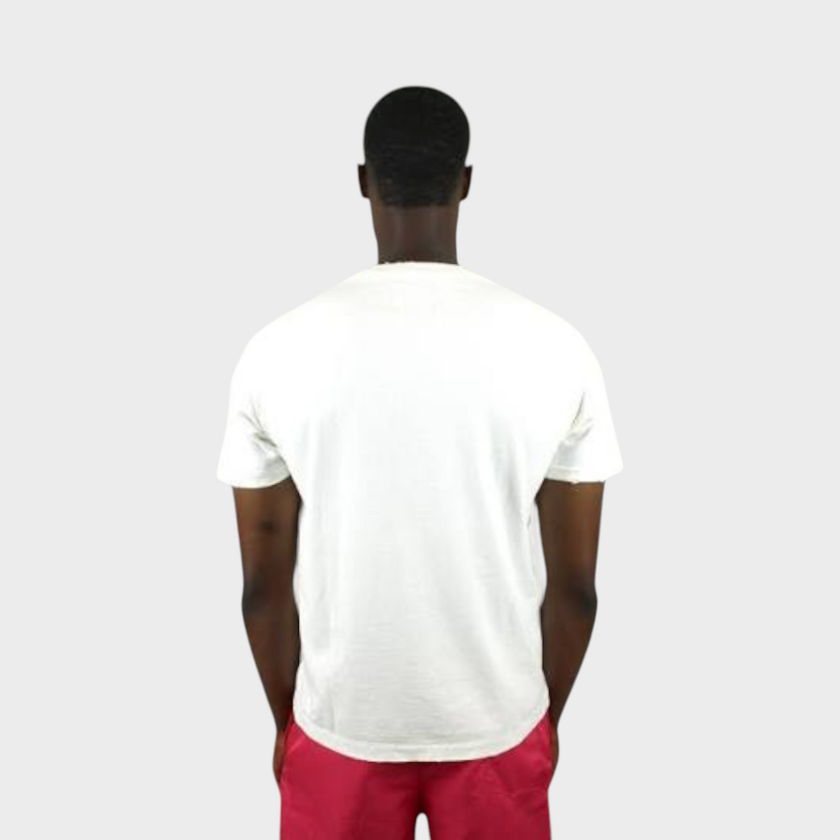 Gallery Dept white vintage T-shirt back view with crew neck