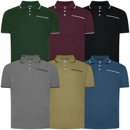 Evryone Contrast Tipped Polo Shirt