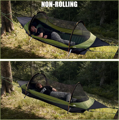 Night Cat Pro Flat-Lay Hammock Tent with Sleeping Pad – Complete Camping System