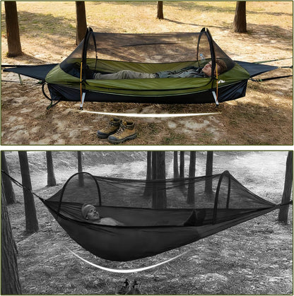 Night Cat Pro Flat-Lay Hammock Tent with Sleeping Pad – Complete Camping System